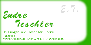 endre teschler business card